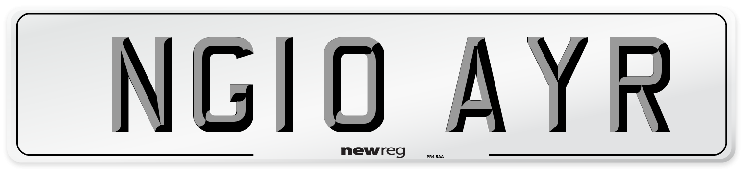 NG10 AYR Number Plate from New Reg
